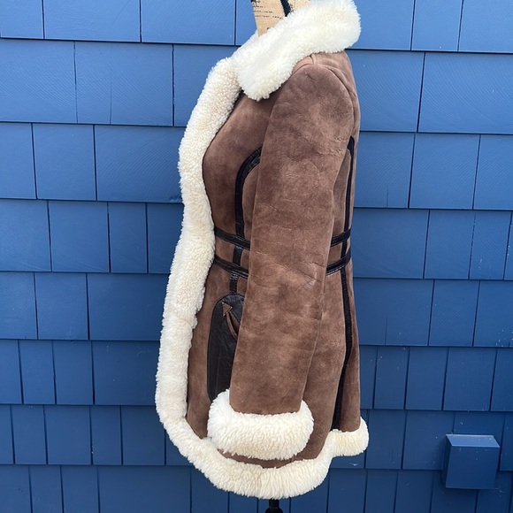 Vintage shearling med. coat coat warm! Penny Lane and Alice & Olivia style! - Picture 7 of 10